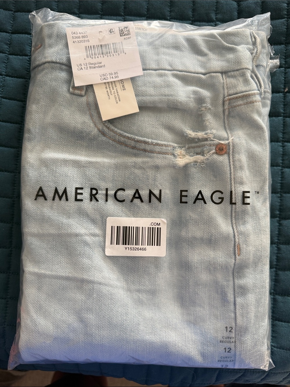 American Eagle Outfitters Pale Blue Skinny Jeans